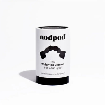 Nodpod weighted sleep mask packaging on a white background