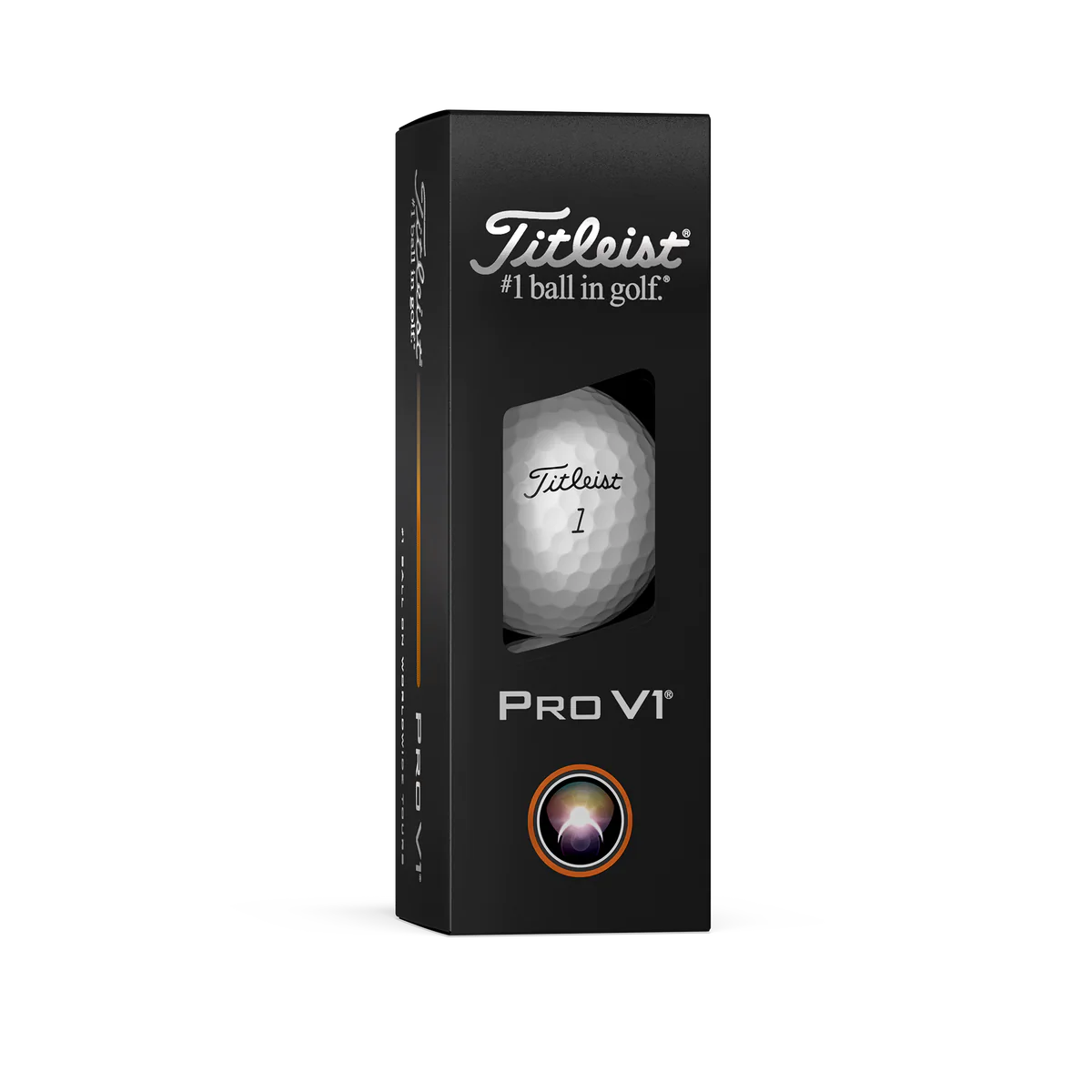 Titleist Pro V1 golf ball packaging on a white background