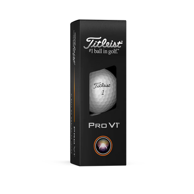 Titleist Pro V1 golf ball packaging on a white background