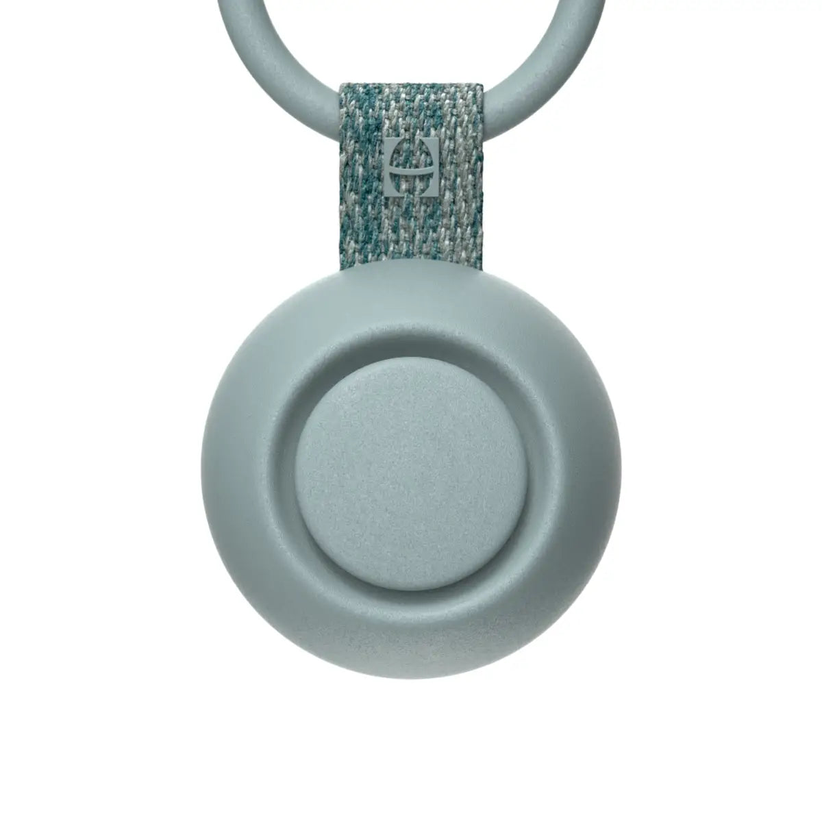 Hatch baby white noise machine with a textured strap on a white background