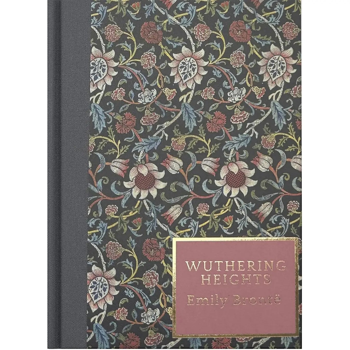 Book cover of 'Wuthering Heights' with floral design and pink label
