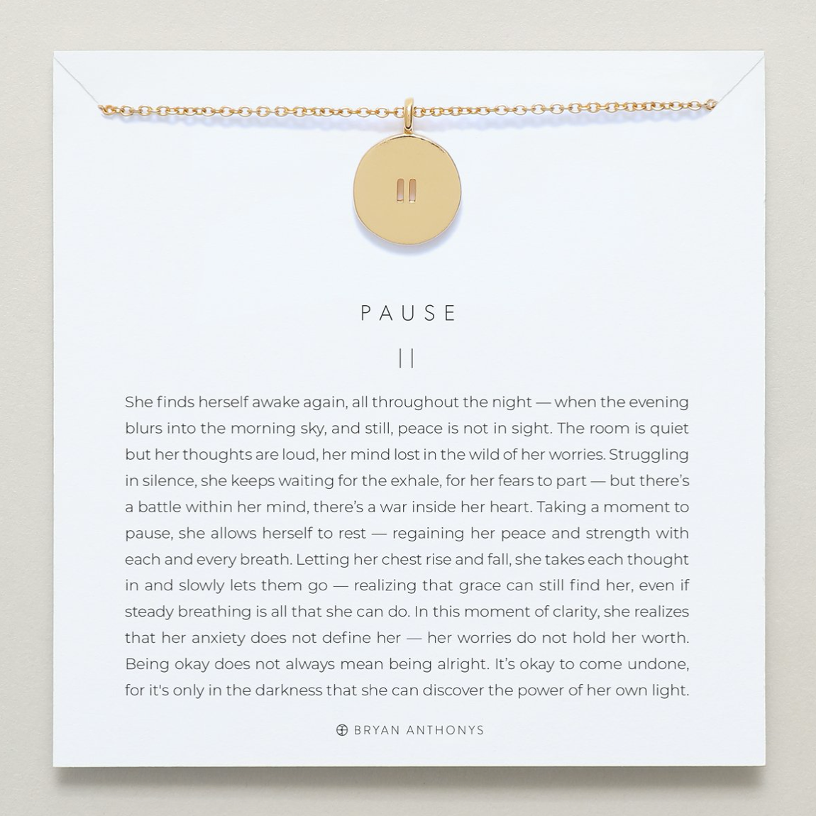 Bryan Anthonys | Pause Necklace, Gold