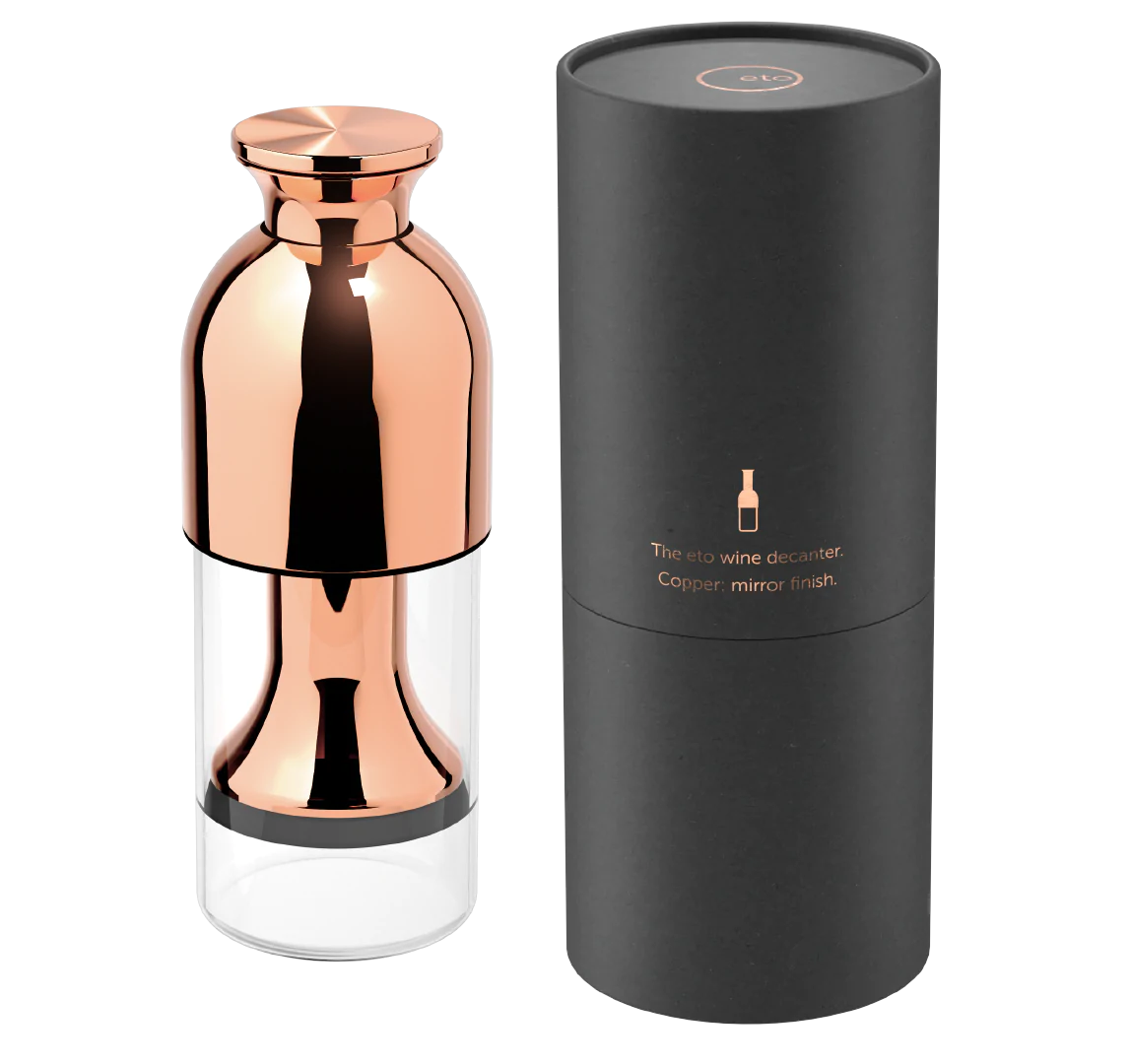eto Wine Decanter, Copper Mirror Finish